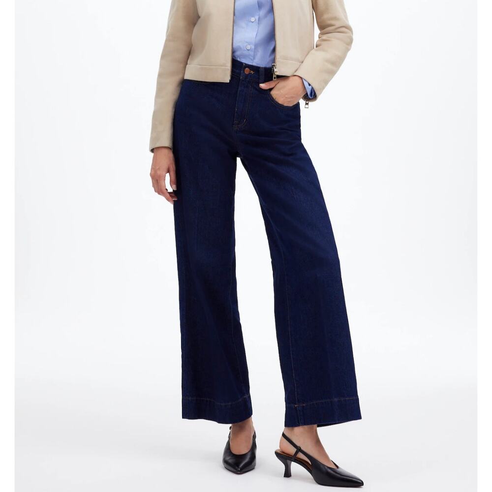 Madewell Navy Wide Leg Jeans